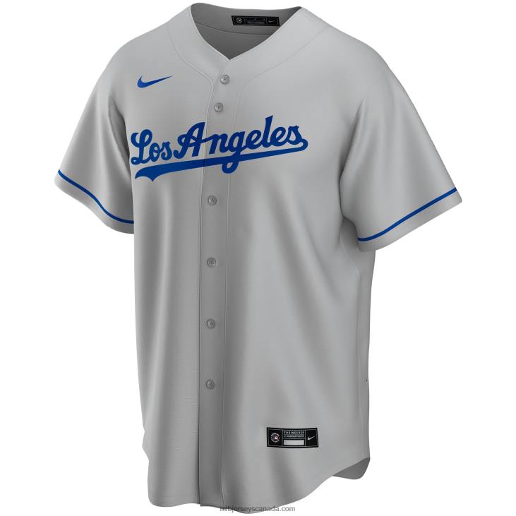 Men Los Angeles Dodgers Nike Gray Road Replica Custom Jersey MLB Jerseys 6P0T206