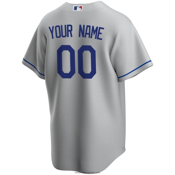 Men Los Angeles Dodgers Nike Gray Road Replica Custom Jersey MLB Jerseys 6P0T206