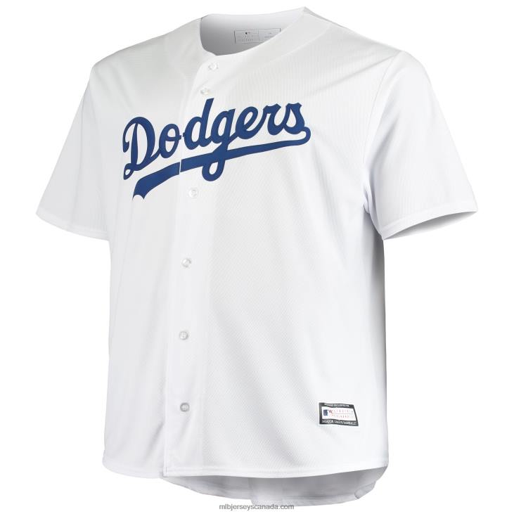 Men Los Angeles Dodgers White Big & Tall Replica Team Jersey MLB Jerseys 6P0T918