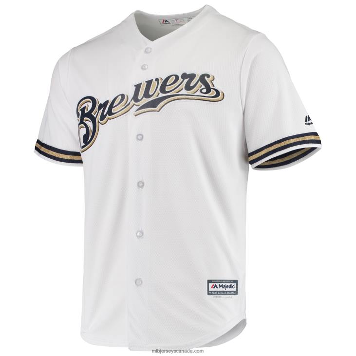 Men Milwaukee Brewers Majestic White Team Official Jersey MLB Jerseys 6P0T1077