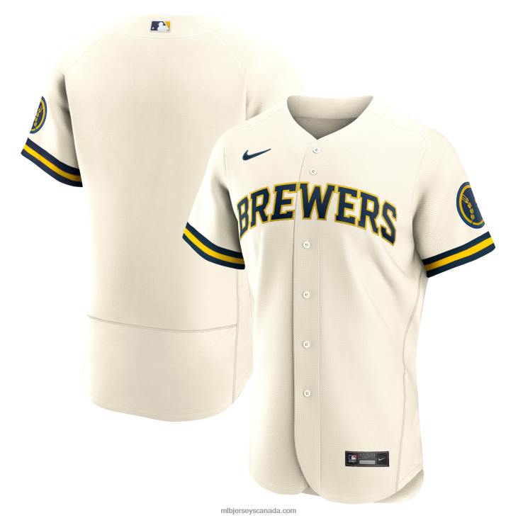Men Milwaukee Brewers Nike Cream Home Authentic Team Logo Jersey MLB Jerseys 6P0T1324 Men Milwaukee Brewers Nike Cream Home Authentic Team Logo Jersey MLB Jerseys 6P0T1324