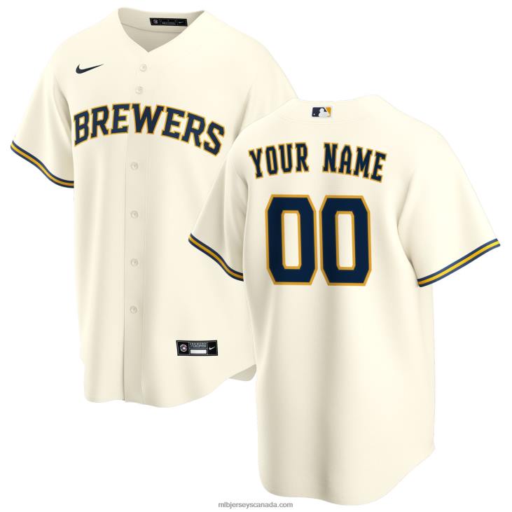 Men Milwaukee Brewers Nike Cream Home Replica Custom Jersey MLB Jerseys 6P0T392 Men Milwaukee Brewers Nike Cream Home Replica Custom Jersey MLB Jerseys 6P0T392