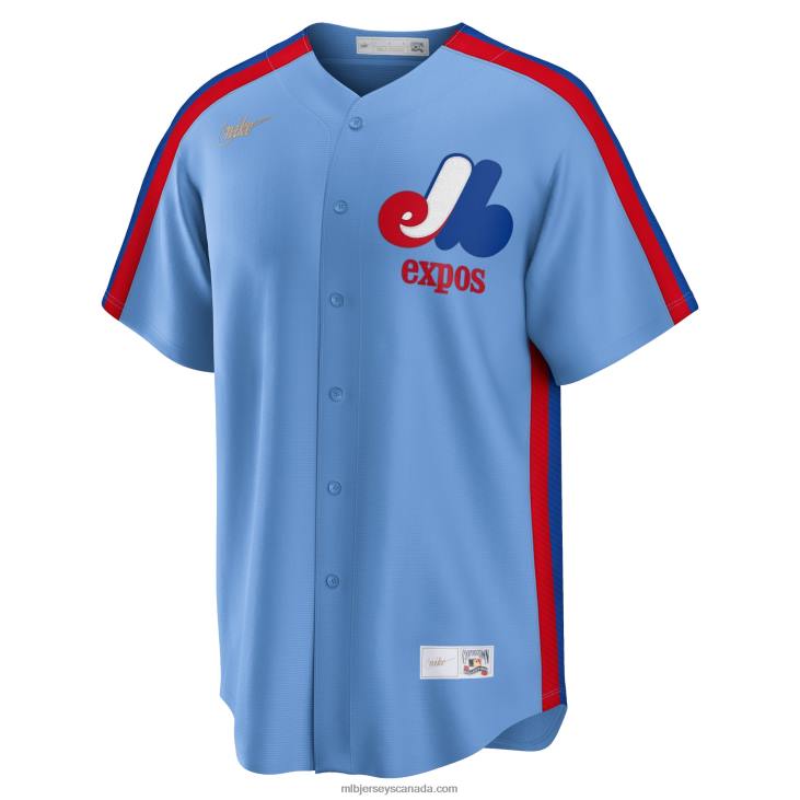 Men Montreal Expos Nike Light Blue Road Cooperstown Collection Team Jersey MLB Jerseys 6P0T855