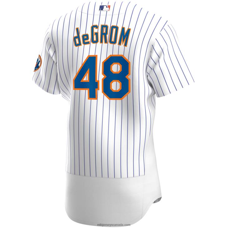 Men New York Mets Jacob deGrom Nike White Home Authentic Player Jersey MLB Jerseys 6P0T1112