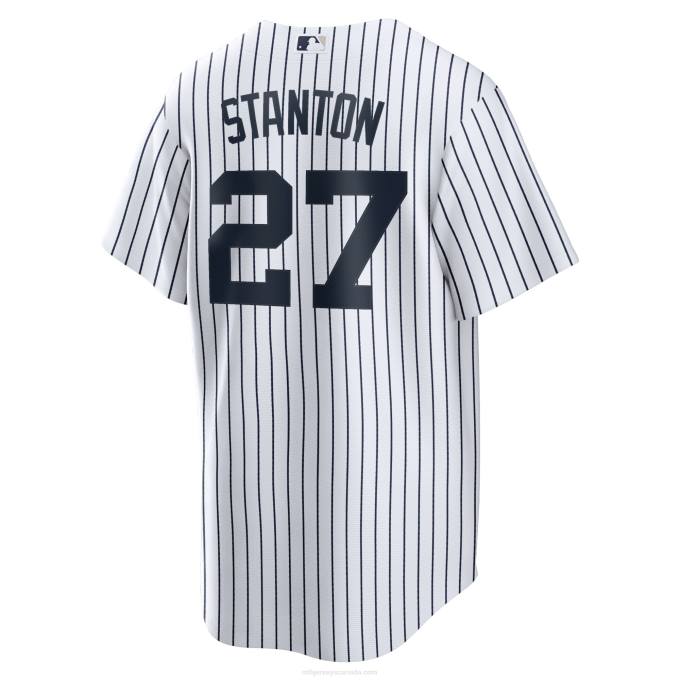 MLB Jerseys Men New York Yankees Giancarlo Stanton Nike White Home Replica Player Name Jersey 6P0T78