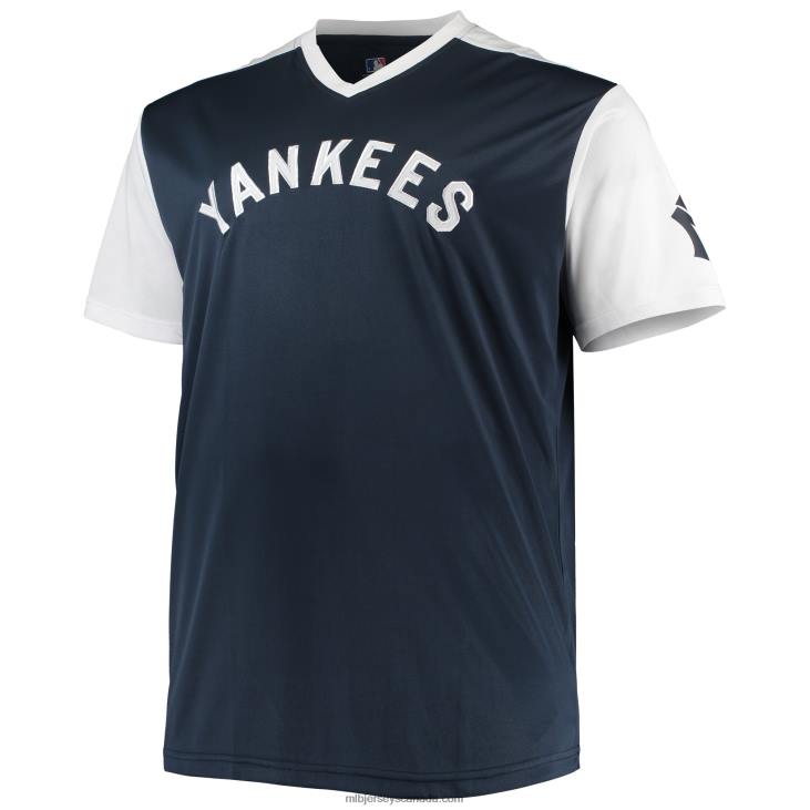 Men New York Yankees Babe Ruth Navy/White Cooperstown Collection Player Replica Jersey MLB Jerseys 6P0T1418
