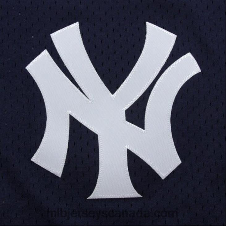 Men New York Yankees Bernie Williams Mitchell & Ness Navy Cooperstown Mesh Batting Practice Jersey MLB Jerseys 6P0T999