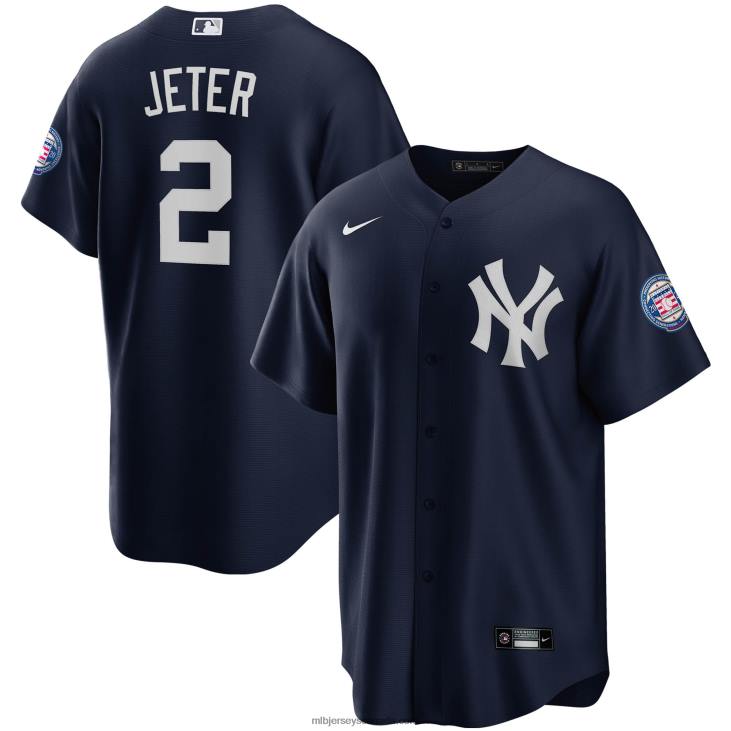 Men New York Yankees Derek Jeter Nike Navy 2020 Hall of Fame Induction Alternate Replica Player Name Jersey MLB Jerseys 6P0T125