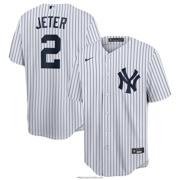 Men New York Yankees Derek Jeter Nike White/Navy Home Replica Player Name Jersey MLB Jerseys 6P0T584 Men New York Yankees Derek Jeter Nike White/Navy Home Replica Player Name Jersey MLB Jerseys 6P0T584