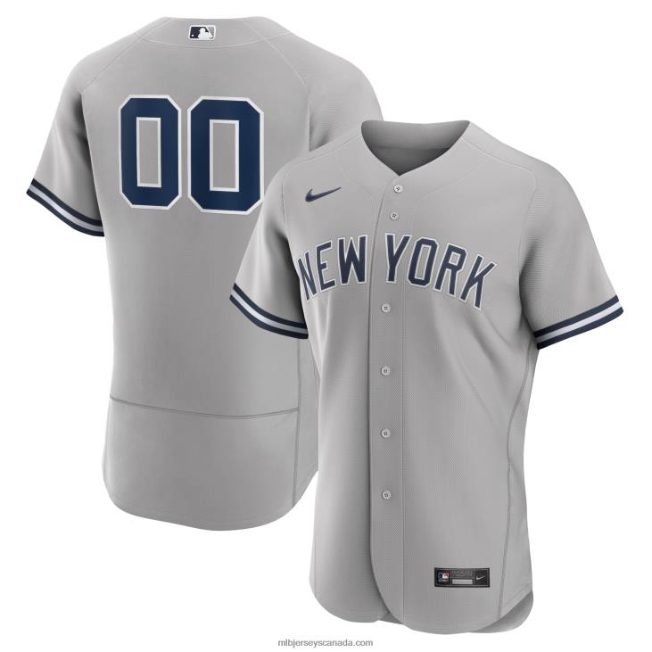 Men New York Yankees Nike Gray Road Authentic Custom Jersey MLB Jerseys 6P0T472 Men New York Yankees Nike Gray Road Authentic Custom Jersey MLB Jerseys 6P0T472