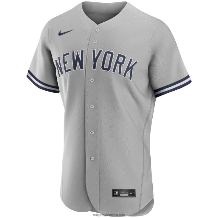 Men New York Yankees Nike Gray Road Authentic Team Jersey MLB Jerseys 6P0T854