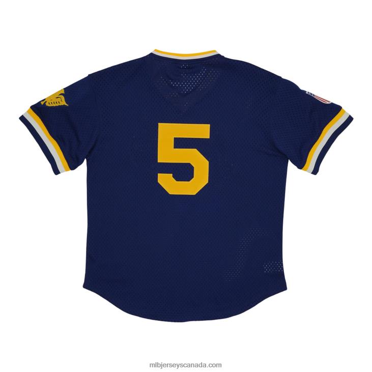 Men Newark Eagles #5 Rings & Crwns Navy Mesh Replica V-Neck Jersey MLB Jerseys 6P0T1461