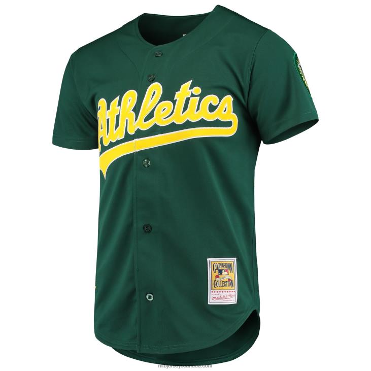 Men Oakland Athletics Mark McGwire Mitchell & Ness Green 1997 Cooperstown Collection Authentic Jersey MLB Jerseys 6P0T1374