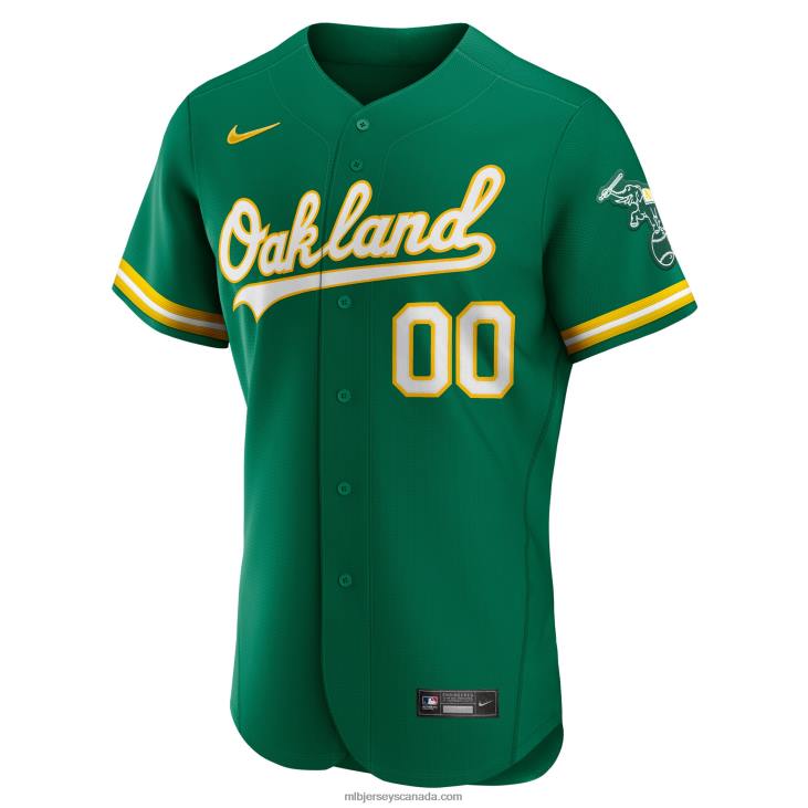 Men Oakland Athletics Nike Kelly Green Alternate Authentic Custom Jersey MLB Jerseys 6P0T1110