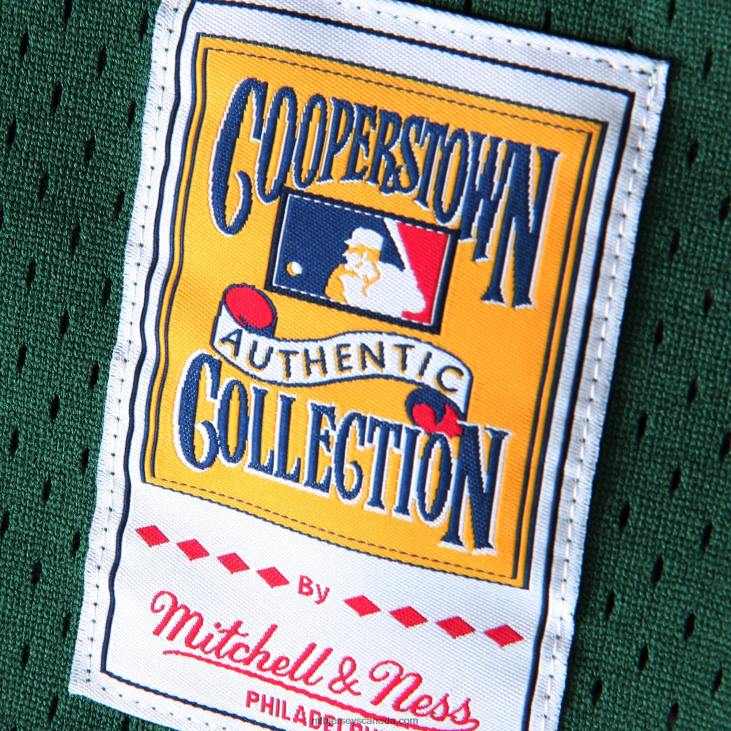 Men Oakland Athletics Rickey Henderson Mitchell & Ness Green 1998 Cooperstown Mesh Batting Practice Jersey MLB Jerseys 6P0T602