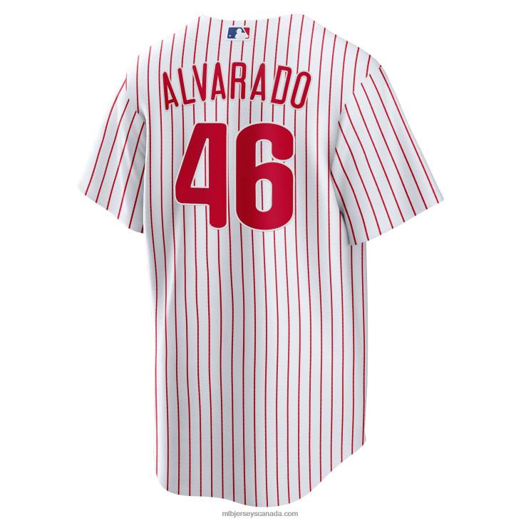 Men Philadelphia Phillies JoseAlvarado Nike White Home Replica Player Jersey MLB Jerseys 6P0T1597