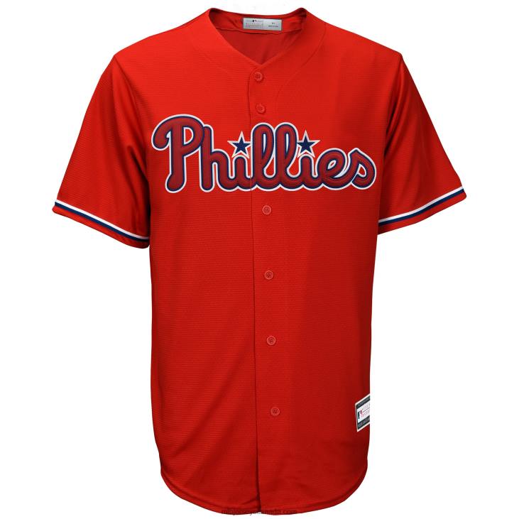 Men Philadelphia Phillies Red Big & Tall Replica Team Jersey MLB Jerseys 6P0T614