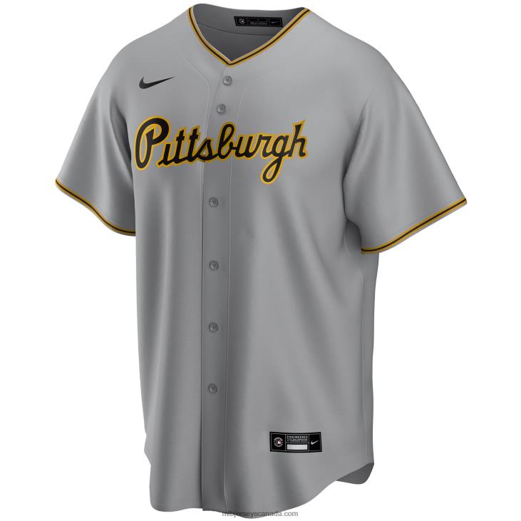 Men Pittsburgh Pirates Nike Gray Away Replica Team Jersey MLB Jerseys 6P0T1373