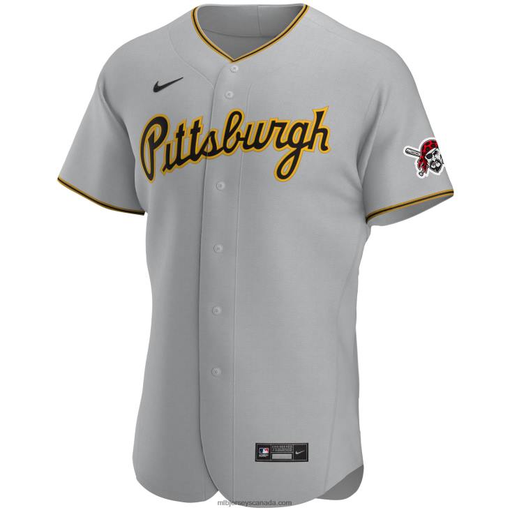 Men Pittsburgh Pirates Nike Gray Road Authentic Team Jersey MLB Jerseys 6P0T904