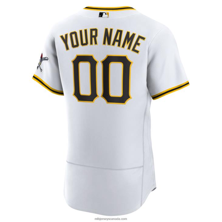Men Pittsburgh Pirates Nike White Home Authentic Custom Jersey MLB Jerseys 6P0T877