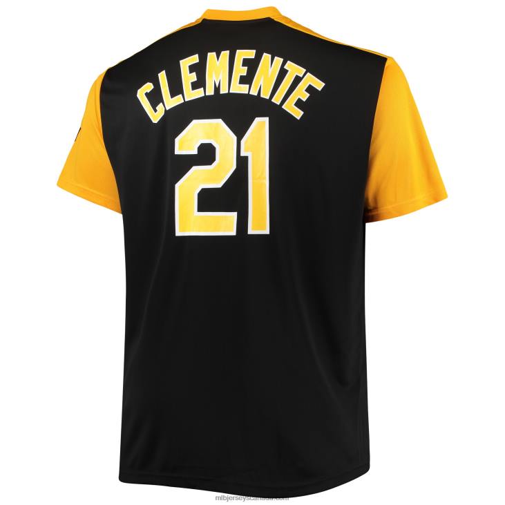 Men Pittsburgh Pirates Roberto Clemente Black/Gold Cooperstown Collection Player Replica Jersey MLB Jerseys 6P0T1567