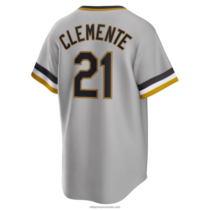 Men Pittsburgh Pirates Roberto Clemente Nike Gray Road Cooperstown Collection Player Jersey MLB Jerseys 6P0T519
