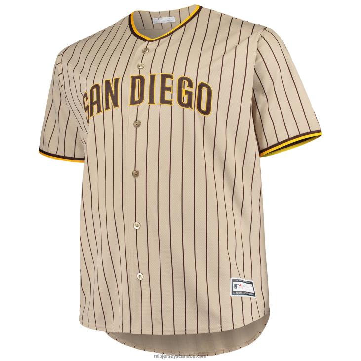 Men San Diego Padres Brown Big & Tall Road Replica Team Jersey MLB Jerseys 6P0T1135