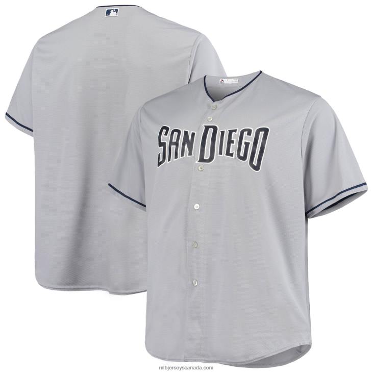 Men San Diego Padres Majestic Gray Road Official Cool Base Jersey MLB Jerseys 6P0T1445