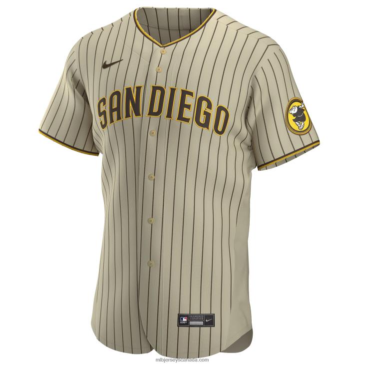 Men San Diego Padres Manny Machado Nike Tan/Brown Alternate Authentic Player Jersey MLB Jerseys 6P0T823
