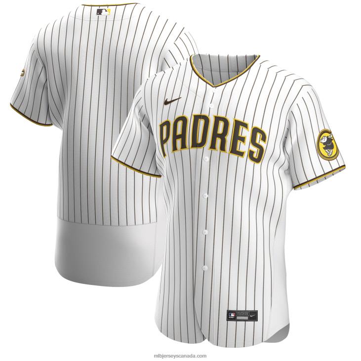 Men San Diego Padres Nike White/Brown Home Authentic Team Jersey MLB Jerseys 6P0T714
