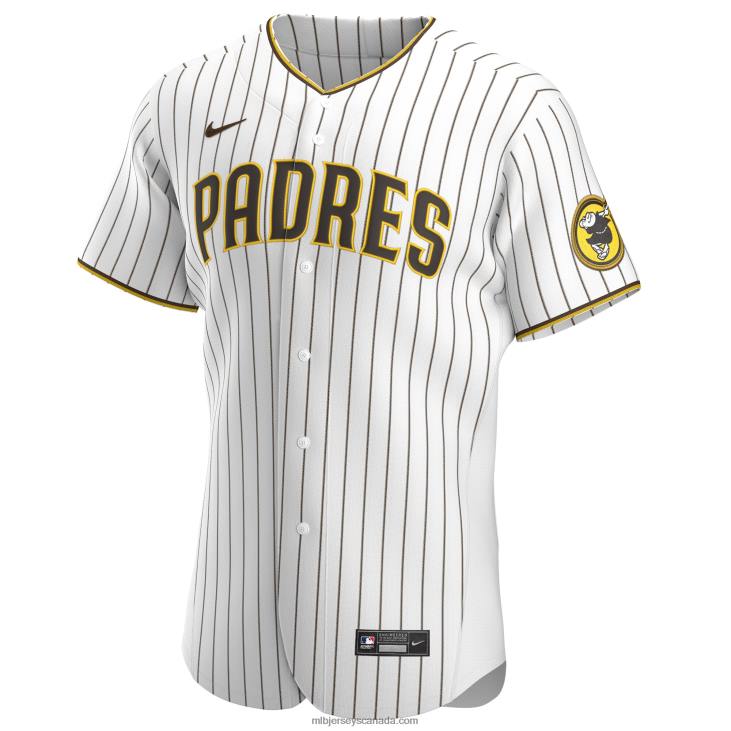 Men San Diego Padres Nike White/Brown Home Authentic Team Jersey MLB Jerseys 6P0T714