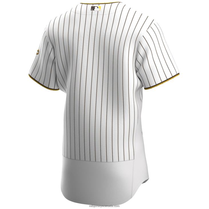 Men San Diego Padres Nike White/Brown Home Authentic Team Jersey MLB Jerseys 6P0T714