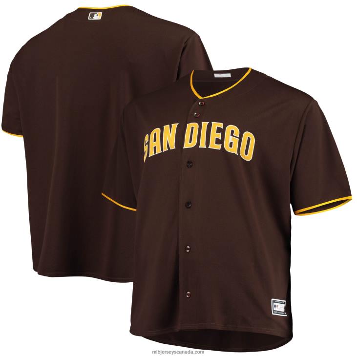 Men San Diego Padres Sand/Brown Big & Tall Alternate Replica Team Jersey MLB Jerseys 6P0T1313