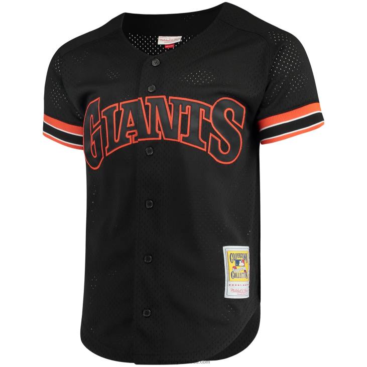 Men San Francisco Giants Matt Williams Mitchell & Ness Black Fashion Cooperstown Collection Mesh Batting Practice Jersey MLB Jerseys 6P0T846