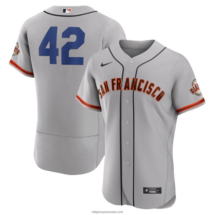 Men San Francisco Giants Nike Gray 2023 Jackie Robinson Day Authentic Jersey MLB Jerseys 6P0T1440