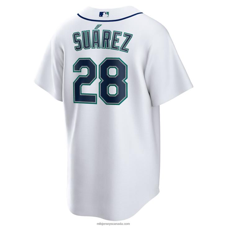 Men Seattle Mariners Eugenio Suarez Nike White Home Replica Player Jersey MLB Jerseys 6P0T1624