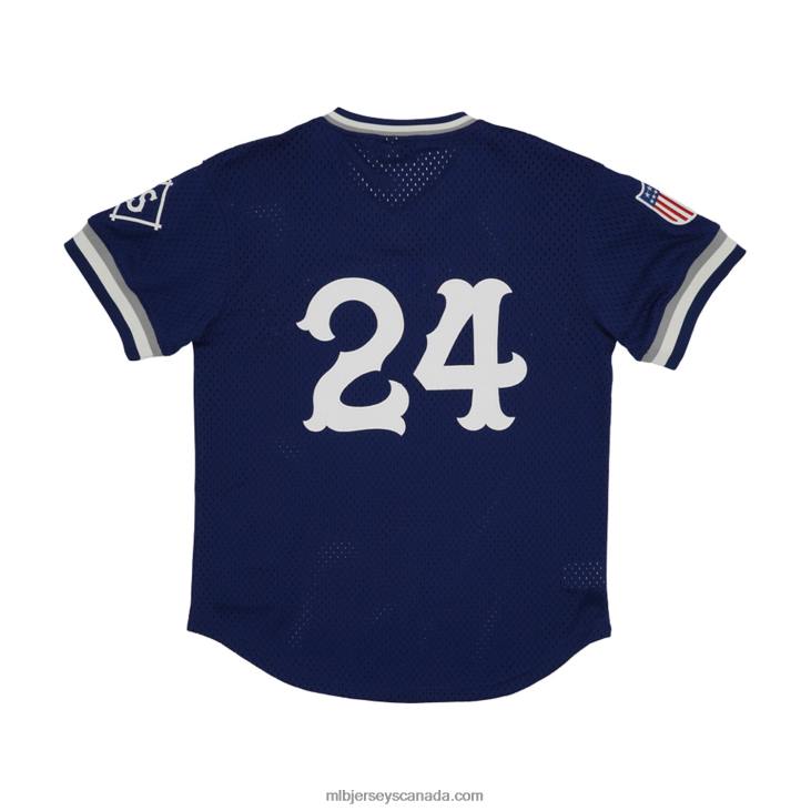 Men Seattle Steelheads #24 Rings & Crwns Navy Mesh Replica V-Neck Jersey MLB Jerseys 6P0T1535