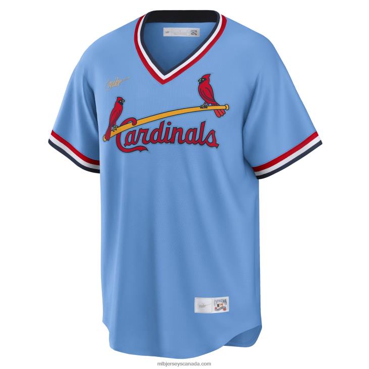 Men St. Louis Cardinals Ozzie Smith Nike Light Blue Road Cooperstown Collection Player Jersey MLB Jerseys 6P0T667