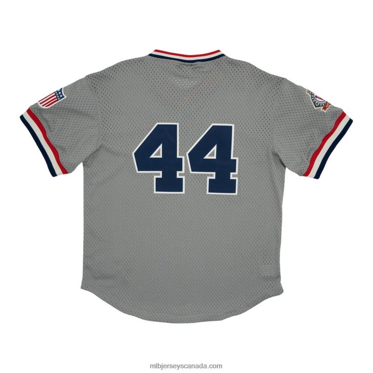 Men Washington Black Senators #44 Rings & Crwns Gray Mesh Replica V-Neck Jersey MLB Jerseys 6P0T1353