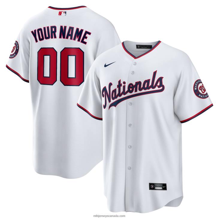 Men Washington Nationals Nike White Replica Custom Jersey MLB Jerseys 6P0T373