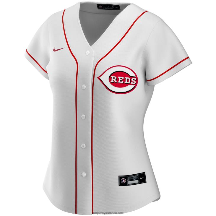 Women Cincinnati Reds Nike White Home Replica Custom Jersey MLB Jerseys 6P0T888