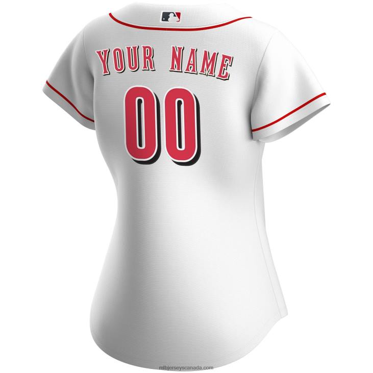 Women Cincinnati Reds Nike White Home Replica Custom Jersey MLB Jerseys 6P0T888