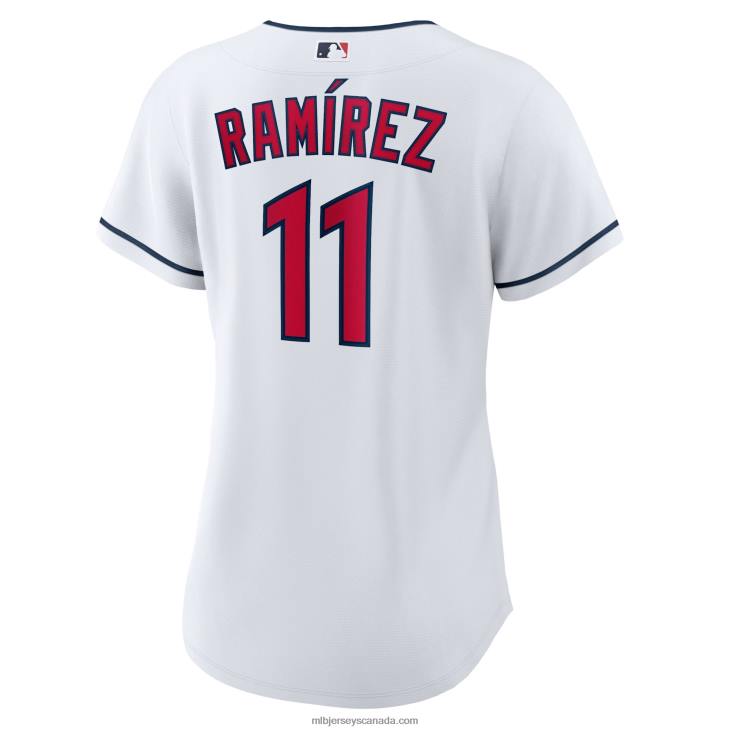 Women Cleveland Guardians Jose Ramirez Nike White Home Replica Player Jersey MLB Jerseys 6P0T1097