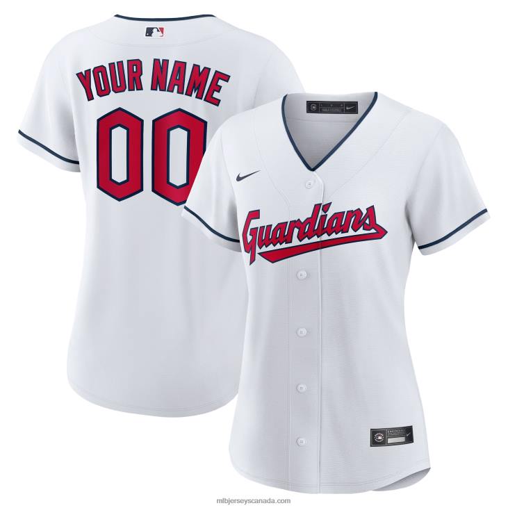Women Cleveland Guardians Nike White Replica Custom Jersey MLB Jerseys 6P0T1032