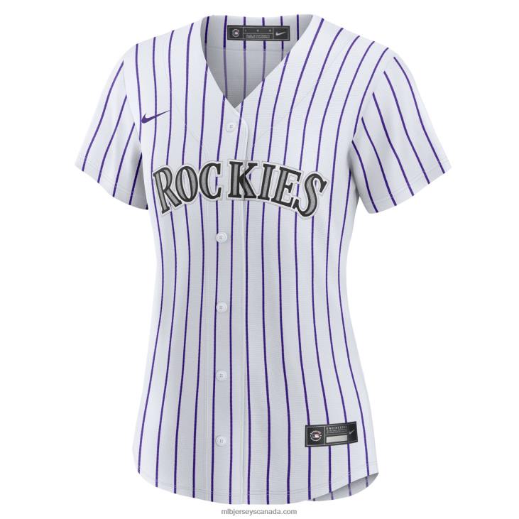 Women Colorado Rockies Charlie Blackmon Nike White Home Replica Player Jersey MLB Jerseys 6P0T527