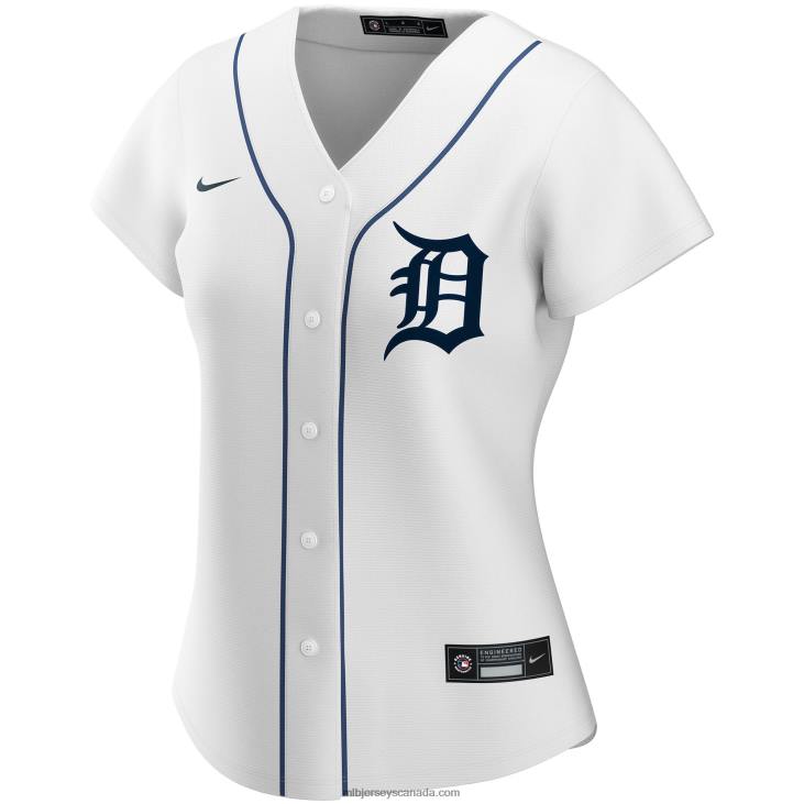 Women Detroit Tigers Nike White Home Replica Custom Jersey MLB Jerseys 6P0T865