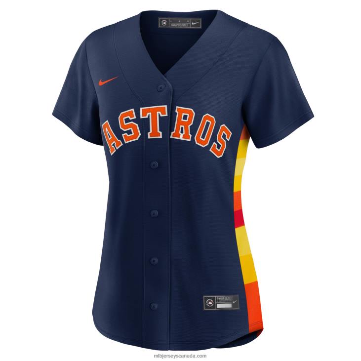 Women Houston Astros Jose Altuve Nike Navy Alternate Replica Player Jersey MLB Jerseys 6P0T212