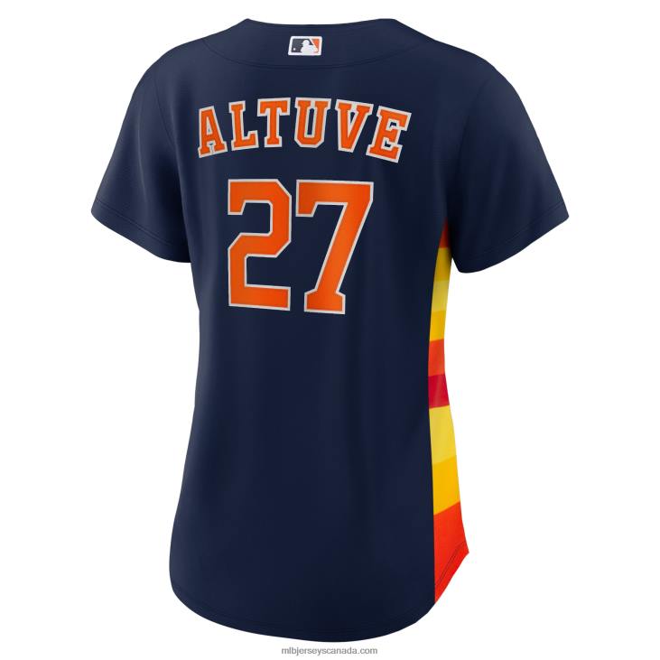 Women Houston Astros Jose Altuve Nike Navy Alternate Replica Player Jersey MLB Jerseys 6P0T212