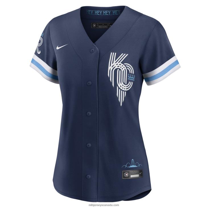 Women Kansas City Royals Andrew Benintendi Nike Navy 2022 City Connect Replica Player Jersey MLB Jerseys 6P0T1261
