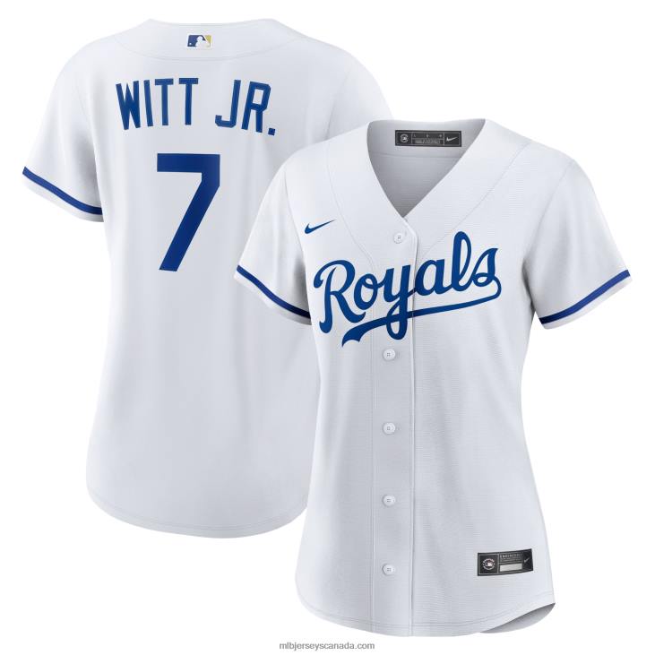 Women Kansas City Royals Bobby Witt Jr. Nike White Home Replica Player Jersey MLB Jerseys 6P0T1414 Women Kansas City Royals Bobby Witt Jr. Nike White Home Replica Player Jersey MLB Jerseys 6P0T1414